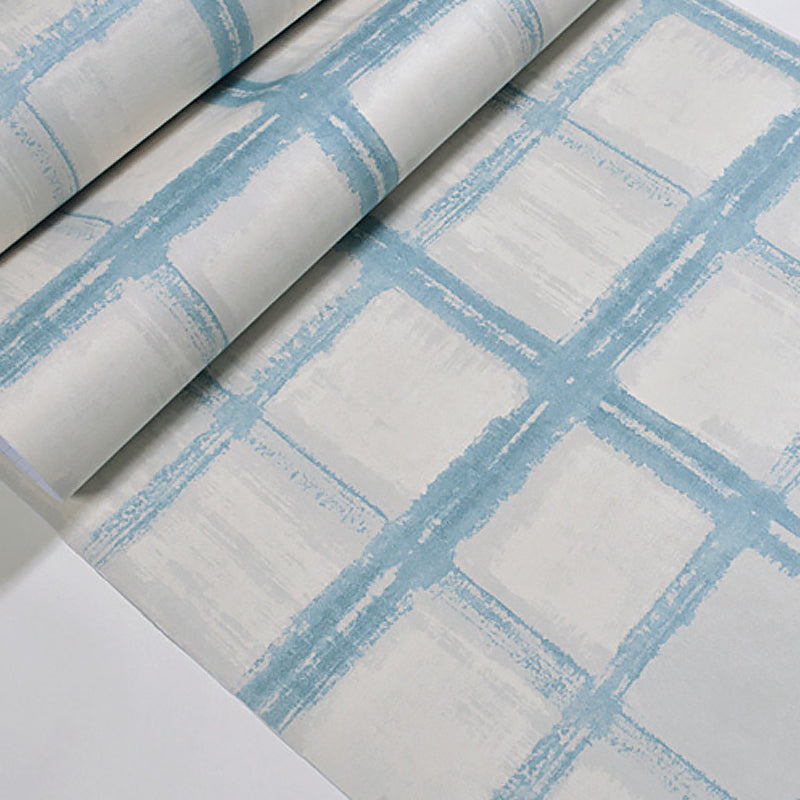 Adhesive Grid Wallpaper Roll Vinyl Modern Style Wall Art for Living Room, Easy Peel off Clearhalo 'Modern wall decor' 'Modern' 'Wallpaper' Wall Decor' 1219225