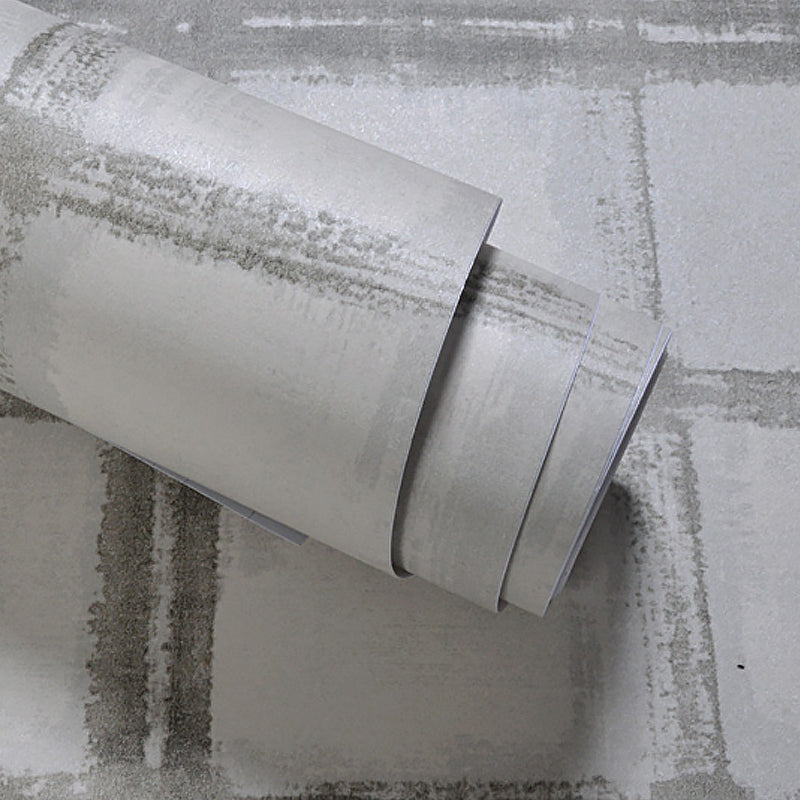 Adhesive Grid Wallpaper Roll Vinyl Modern Style Wall Art for Living Room, Easy Peel off Clearhalo 'Modern wall decor' 'Modern' 'Wallpaper' Wall Decor' 1219233