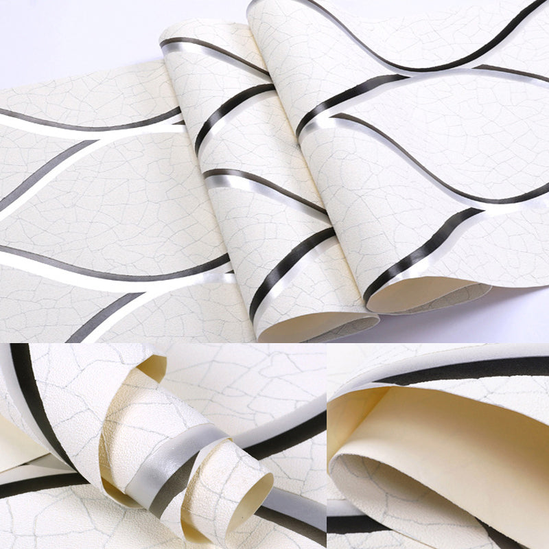 Light Color Ogee Wallpaper Crackle Look Modern Stain-Proof Wall Art for Living Room Clearhalo 'Modern wall decor' 'Modern' 'Wallpaper' Wall Decor' 1219257