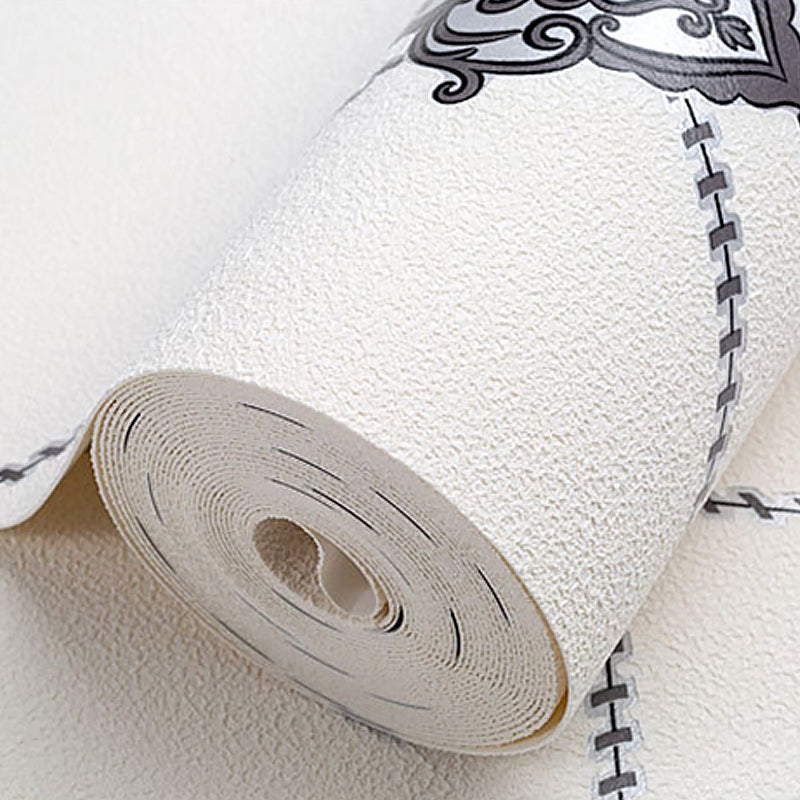 Stain-Resistant Trellis Wallpaper Flock Material Modern Style Wall Art for Living Room Clearhalo 'Modern wall decor' 'Modern' 'Wallpaper' Wall Decor' 1219328