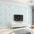 Stain-Resistant Trellis Wallpaper Flock Material Modern Style Wall Art for Living Room Sky Blue Clearhalo 'Modern wall decor' 'Modern' 'Wallpaper' Wall Decor' 1219341