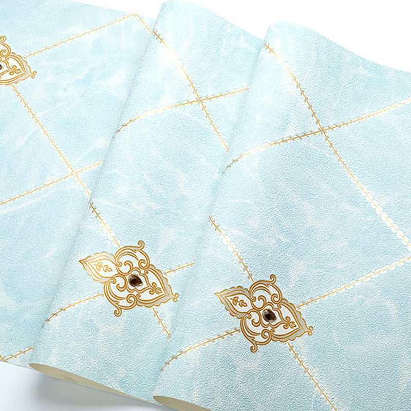 Stain-Resistant Trellis Wallpaper Flock Material Modern Style Wall Art for Living Room Clearhalo 'Modern wall decor' 'Modern' 'Wallpaper' Wall Decor' 1219342