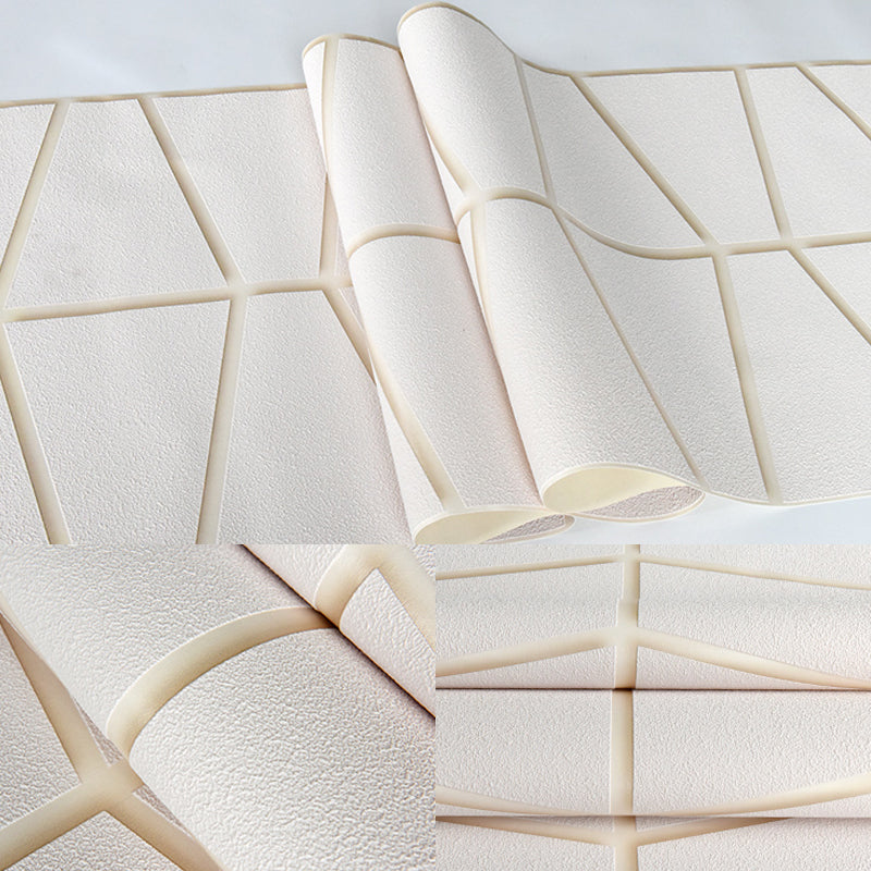 Flock Pastel Color Wallpaper Contemporary Wave Lines Wall Decoration, 33' x 20.5" Clearhalo 'Modern wall decor' 'Modern' 'Wallpaper' Wall Decor' 1219390