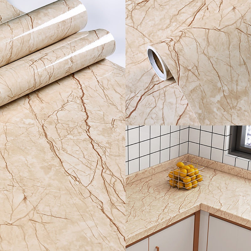 Modern Adhesive Faux Marble Wallpaper Soft-Color Temporary Wall Art for Bathroom Clearhalo 'Modern wall decor' 'Modern' 'Wallpaper' Wall Decor' 1219416