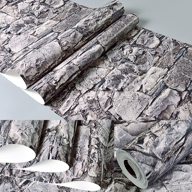 Light Color Rock Wallpaper Roll Moisture Resistant Industrial Dining Room Wall Decor Clearhalo 'Industrial wall decor' 'Industrial' 'Wallpaper' Wall Decor' 1219438