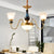 3/5/6 Lights Floral Shade Pendant Chandelier Countryside Style Brass Cream Glass Suspension Lamp 3 Brass Clearhalo 'Ceiling Lights' 'Chandeliers' Lighting' options 1220543_8f84f73f-eec7-47f8-9631-fd5fab16001c