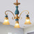 3/5/6-Bulb Suspension Pendant Light Countryside Swooping Arm Metal Chandelier in Brass with Bell Milk Glass Shade 3 Brass Clearhalo 'Ceiling Lights' 'Chandeliers' Lighting' options 1220585_e0b7bdf3-1bbc-48fb-99fb-d53cbdfa4f68