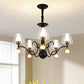 Metallic Black-Gold Suspension Pendant Scooping Armed 3/5/6 Lights Rural Style Chandelier Light Fixture 5 Black-Gold Clearhalo 'Ceiling Lights' 'Chandeliers' Lighting' options 1220965_ee08aabd-7288-4777-959c-e4b0b3c3150b