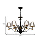 Metallic Black-Gold Suspension Pendant Scooping Armed 3/5/6 Lights Rural Style Chandelier Light Fixture Clearhalo 'Ceiling Lights' 'Chandeliers' Lighting' options 1220974