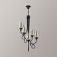 5/7 Bulbs Wine Cup Shaped Pendant Chandelier Traditional Black Glass Ceiling Suspension Lamp Clearhalo 'Ceiling Lights' 'Chandeliers' 'Close To Ceiling Lights' 'Glass shade' 'Glass' Lighting' 1221089