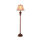 Antiqued Style Bell Shade Floor Reading Lamp 1 Head Fabric Floor Light in Brown for Guest Room Clearhalo 'Floor Lamps' 'Lamps' Lighting' 1221277