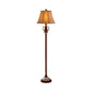 1-Light Empire Shade Standing Floor Lamp Traditional Style Brown Fabric Floor Light Clearhalo 'Floor Lamps' 'Lamps' Lighting' 1221308