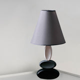 Grey Tapered Shaped Reading Book Light Traditional Fabric 1 Bulb Bedside Night Table Lamp Grey Clearhalo 'Lamps' 'Table Lamps' Lighting' 1222283