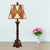 25.5"/27.5" H Retro Empire Shade Desk Light 1 Bulb Fabric Night Table Lamp in Brown for Guest Room Brown Clearhalo 'Lamps' 'Table Lamps' Lighting' 1222438