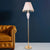 Porcelain Blue/Red Task Floor Lamp Urn-Shaped 1 Head Traditional Style Standing Lamp with Fabric Shade Pink Clearhalo 'Floor Lamps' 'Lamps' Lighting' 1222609