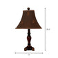Red Brown 1-Bulb Desk Light Rural Style Fabric Bell Shade Table Lamp with Dragonfly Pattern Clearhalo 'Lamps' 'Table Lamps' Lighting' 1222880