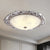 Silver Circular Shaped Light Fixture Vintage Frosted Glass LED Parlour Flushmount Ceiling Lamp Silver Clearhalo 'Ceiling Lights' 'Close To Ceiling Lights' 'Close to ceiling' 'Flush mount' Lighting' 1223636