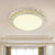 White-Gold Rounded Flushmount Lighting Traditional Style Opal Glass LED Bedroom Light Fixture Ceiling White-Gold Clearhalo 'Ceiling Lights' 'Close To Ceiling Lights' 'Close to ceiling' 'Flush mount' Lighting' 1223651