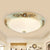 13"/16"/19.5" W Dome Milky Glass Flush Mount Traditional Style LED Corridor Ceiling Light Fixture in White-Brown, Warm/White Light White-Brown Clearhalo 'Ceiling Lights' 'Close To Ceiling Lights' 'Close to ceiling' 'Flush mount' Lighting' 1224484
