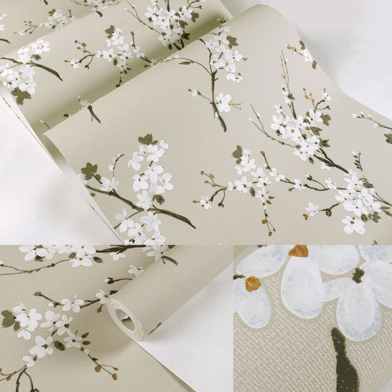 Soft Color Countryside Wallpaper 33' x 20.5" Floweret Printed Wall Art for Living Room Clearhalo 'Country wall decor' 'Rustic' 'Wallpaper' Wall Decor' 1224759