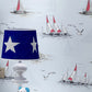 Sailing Ship Nautical Wallpaper Novelty Smooth Texture Wall Covering for Kids Bedroom Light Blue Clearhalo 'Country wall decor' 'Rustic' 'Wallpaper' Wall Decor' 1224973