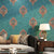 Washable Medallion Wallpaper 3D Embossed Fabric Retro Style Wall Covering for Bedroom Green Clearhalo 'Vintage wall decor' 'Vintage' 'Wallpaper' Wall Decor' 1225031
