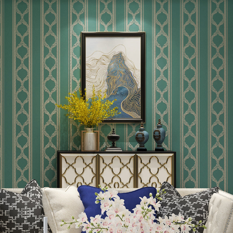 Vintage Striped Wallpaper Roll Pastel Color Moisture Resistant Wall Decor, 33' L x 20.5" W Clearhalo 'Vintage wall decor' 'Vintage' 'Wallpaper' Wall Decor' 1225066