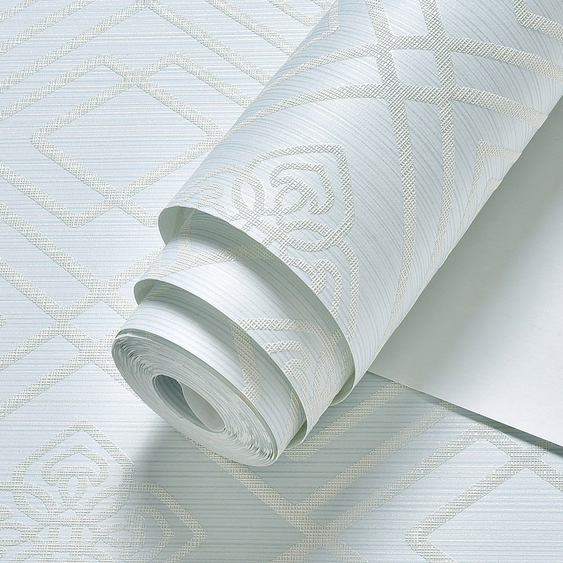 Modernist Trellis Pattern Wallpaper Light-Color Living Room Wall Art, 54.2-sq ft Clearhalo 'Modern wall decor' 'Modern' 'Wallpaper' Wall Decor' 1225134