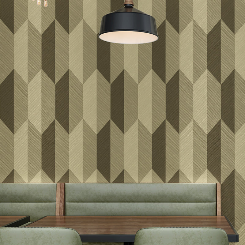 Color-Block Geometric Wallpaper Roll Mid-Century Washable Dining Room Wall Decor Yellow-Brown Clearhalo 'Modern wall decor' 'Modern' 'Wallpaper' Wall Decor' 1225146