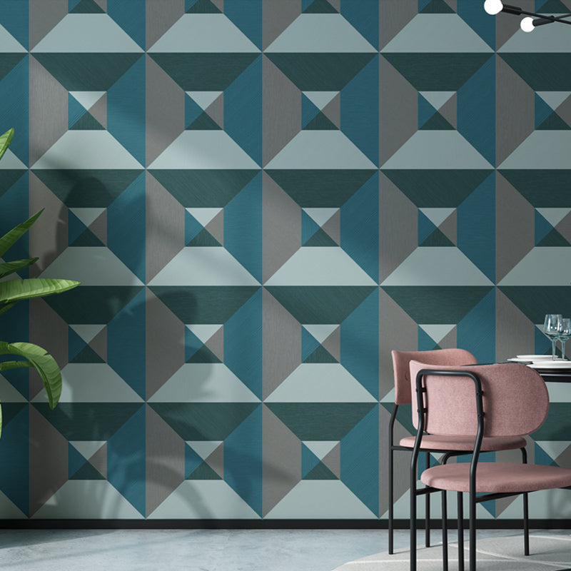Rhombus Geometric Wallpaper Contemporary Textured Wall Art in Dark Color for Living Room Clearhalo 'Modern wall decor' 'Modern' 'Wallpaper' Wall Decor' 1225166