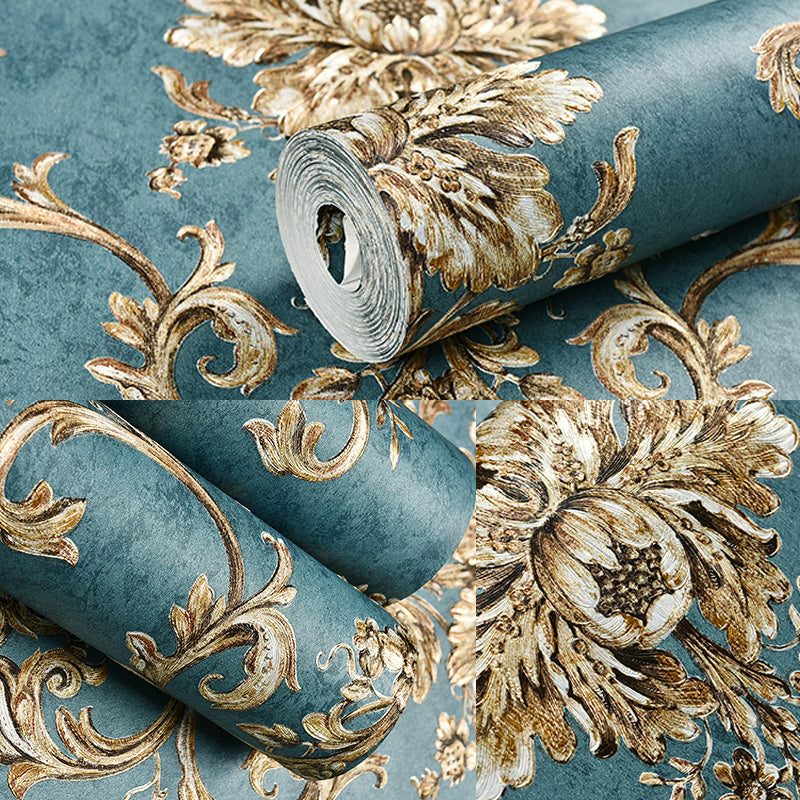 Classic Damask Wallpaper Roll Dark-Color Stain Resistant Wall Art for Living Room Clearhalo 'Wall Decor' 'Wallpaper' 1225347