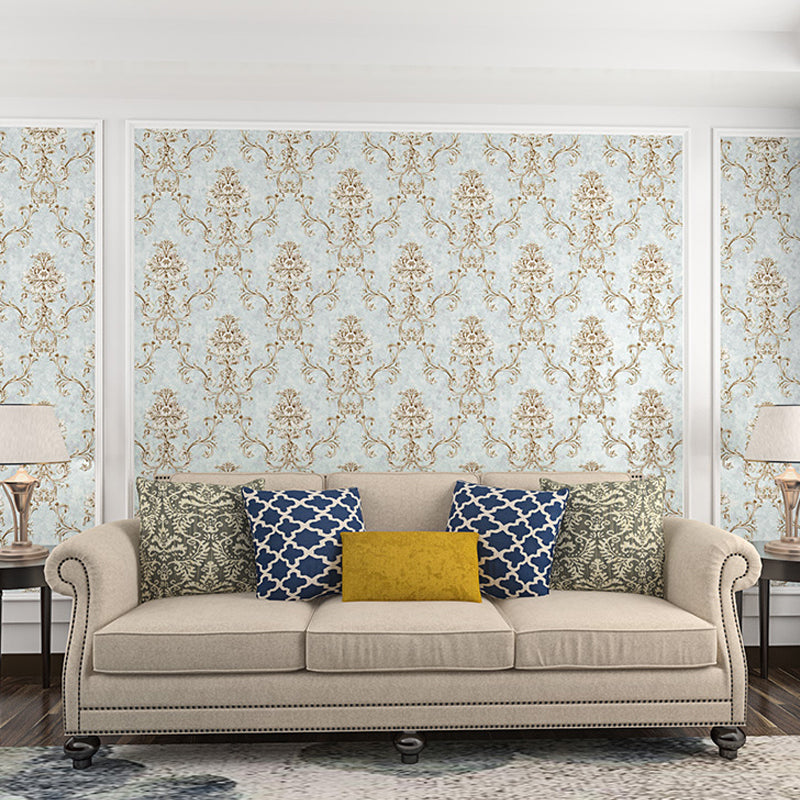 Classic Damask Wallpaper Roll Dark-Color Stain Resistant Wall Art for Living Room Clearhalo 'Wall Decor' 'Wallpaper' 1225350