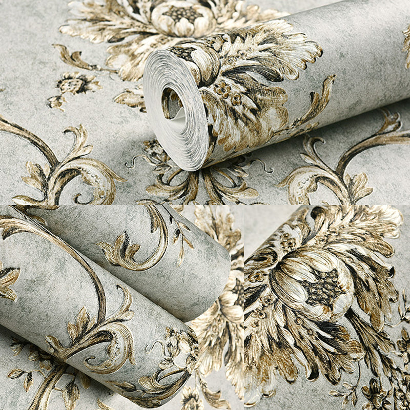 Classic Damask Wallpaper Roll Dark-Color Stain Resistant Wall Art for Living Room Clearhalo 'Wall Decor' 'Wallpaper' 1225355