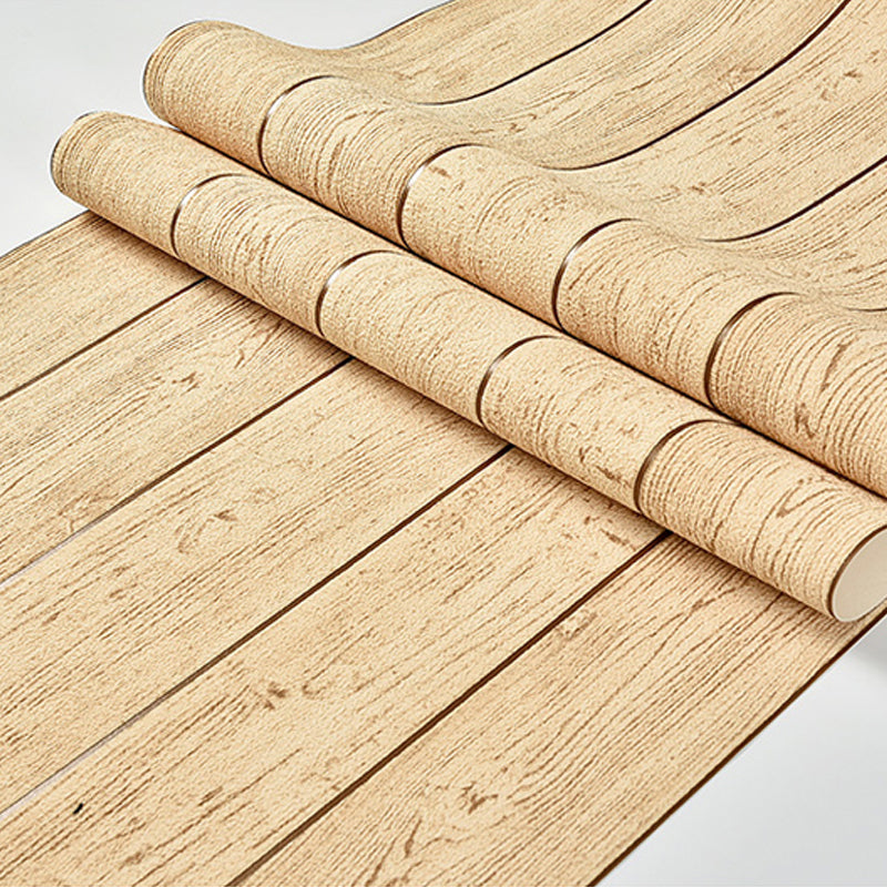 Light Color Wood Board Wallpaper Washable Wall Covering for Living Room Decoration Clearhalo 'Modern wall decor' 'Modern' 'Wallpaper' Wall Decor' 1225436