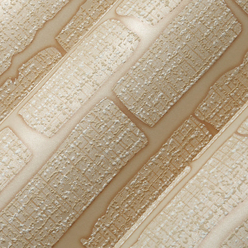 Construction Brick Wallpaper Roll Contemporary Flock Wall Covering in Dark Color Clearhalo 'Modern wall decor' 'Modern' 'Wallpaper' Wall Decor' 1225466