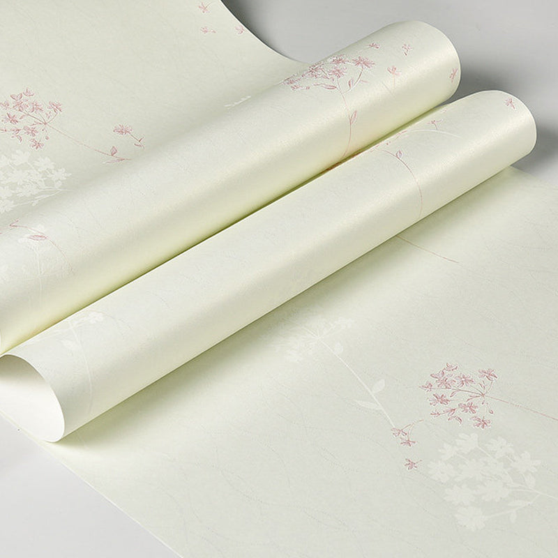 Pastel Color Dandelion Wallpaper Roll Flower Country Waterproof Wall Art for Bedroom Clearhalo 'Country wall decor' 'Rustic' 'Wallpaper' Wall Decor' 1225517