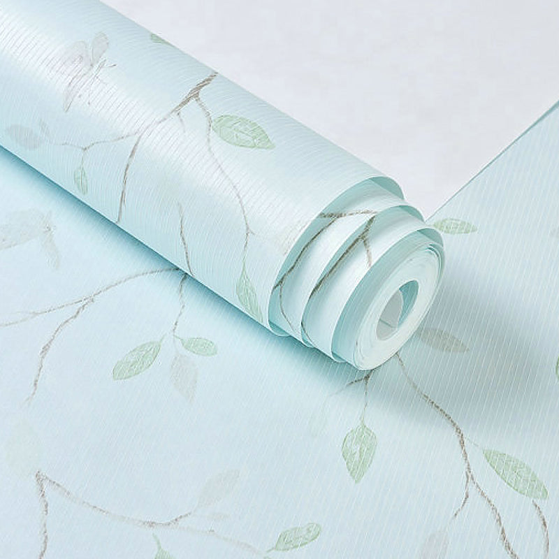 Rustic Sprig Print Wallpaper for Dining Room 54.2-sq ft Wall Art in Pastel Color Clearhalo 'Country wall decor' 'Rustic' 'Wallpaper' Wall Decor' 1225558