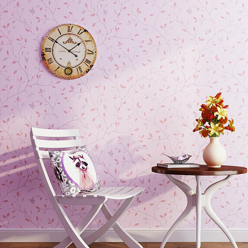 Rustic Sprig Print Wallpaper for Dining Room 54.2-sq ft Wall Art in Pastel Color Clearhalo 'Country wall decor' 'Rustic' 'Wallpaper' Wall Decor' 1225562