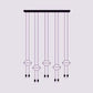 Geometric Hanging Ceiling Light Post Modern Metal 2/4/6 Lights Black Suspension Pendant Clearhalo 'Ceiling Lights' 'Modern Pendants' 'Modern' 'Pendant Lights' 'Pendants' Lighting' 124234