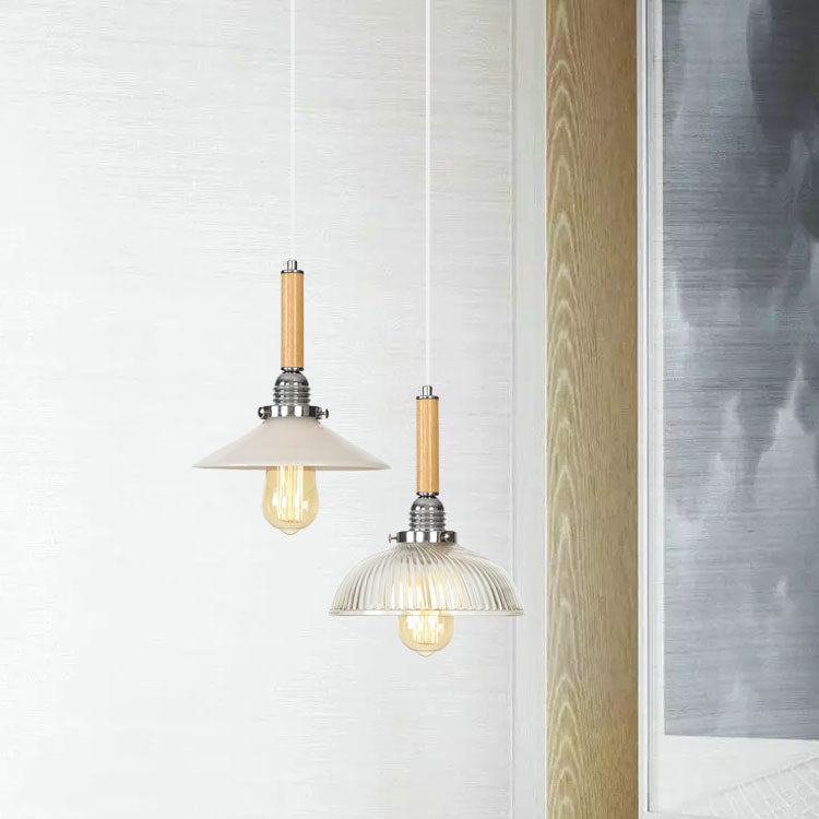 Globe/Cone/Small Bell Pendant Lighting Vintage Clear Glass 1 Light Rose Gold/Chrome Hanging Lamp with Adjustable Cord Clearhalo 'Ceiling Lights' 'Glass shade' 'Glass' 'Modern Pendants' 'Modern' 'Pendant Lights' 'Pendants' Lighting' 125306