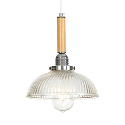 Globe/Cone/Small Bell Pendant Lighting Vintage Clear Glass 1 Light Rose Gold/Chrome Hanging Lamp with Adjustable Cord Chrome H Clearhalo 'Ceiling Lights' 'Glass shade' 'Glass' 'Modern Pendants' 'Modern' 'Pendant Lights' 'Pendants' Lighting' 125307