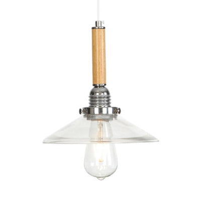 Globe/Cone/Small Bell Pendant Lighting Vintage Clear Glass 1 Light Rose Gold/Chrome Hanging Lamp with Adjustable Cord Chrome G Clearhalo 'Ceiling Lights' 'Glass shade' 'Glass' 'Modern Pendants' 'Modern' 'Pendant Lights' 'Pendants' Lighting' 125308