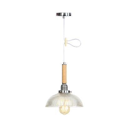 Globe/Cone/Small Bell Pendant Lighting Vintage Clear Glass 1 Light Rose Gold/Chrome Hanging Lamp with Adjustable Cord Clearhalo 'Ceiling Lights' 'Glass shade' 'Glass' 'Modern Pendants' 'Modern' 'Pendant Lights' 'Pendants' Lighting' 125310