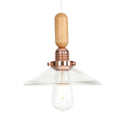 Globe/Cone/Small Bell Pendant Lighting Vintage Clear Glass 1 Light Rose Gold/Chrome Hanging Lamp with Adjustable Cord Rose Gold G Clearhalo 'Ceiling Lights' 'Glass shade' 'Glass' 'Modern Pendants' 'Modern' 'Pendant Lights' 'Pendants' Lighting' 125311