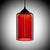 Cylinder Pendant Lighting Post Modern Glass 1 Light Red/Blue/Clear Hanging Light Red Clearhalo 'Ceiling Lights' 'Glass shade' 'Glass' 'Modern Pendants' 'Modern' 'Pendant Lights' 'Pendants' Lighting' 125431