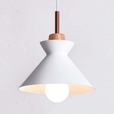 Nordic Style Hanging Lighting with Shade Aluminum Single Head Pendant Lamp for Porch White 10" Clearhalo 'Ceiling Lights' 'Modern Pendants' 'Modern' 'Pendant Lights' 'Pendants' Lighting' 126047
