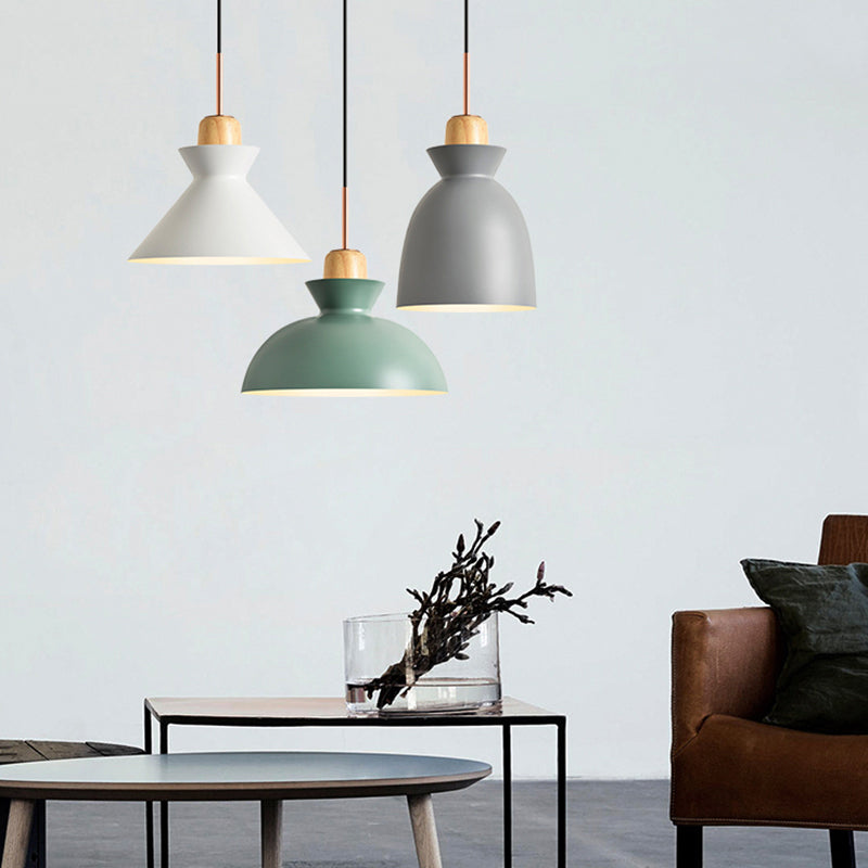 Nordic Style Hanging Lighting with Shade Aluminum Single Head Pendant Lamp for Porch Clearhalo 'Ceiling Lights' 'Modern Pendants' 'Modern' 'Pendant Lights' 'Pendants' Lighting' 126058