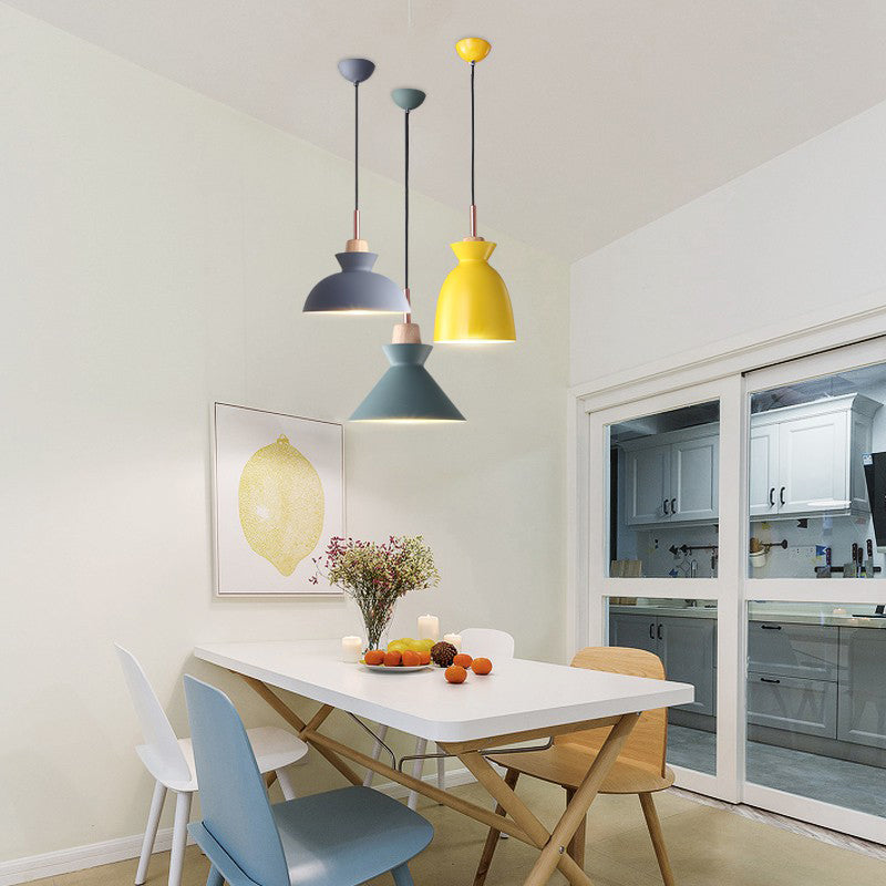 Nordic Style Hanging Lighting with Shade Aluminum Single Head Pendant Lamp for Porch Clearhalo 'Ceiling Lights' 'Modern Pendants' 'Modern' 'Pendant Lights' 'Pendants' Lighting' 126060