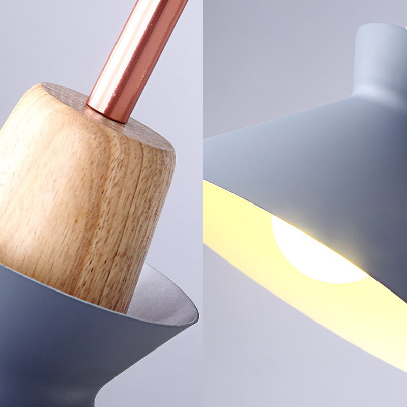 Nordic Style Hanging Lighting with Shade Aluminum Single Head Pendant Lamp for Porch Clearhalo 'Ceiling Lights' 'Modern Pendants' 'Modern' 'Pendant Lights' 'Pendants' Lighting' 126061