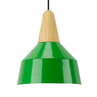 Living Room Pendant Light Aluminum 10/14 Inch Wide Single Head Macaron Pendant Lamp with Adjustable Cord Green 10" Clearhalo 'Ceiling Lights' 'Modern Pendants' 'Modern' 'Pendant Lights' 'Pendants' Lighting' 126106